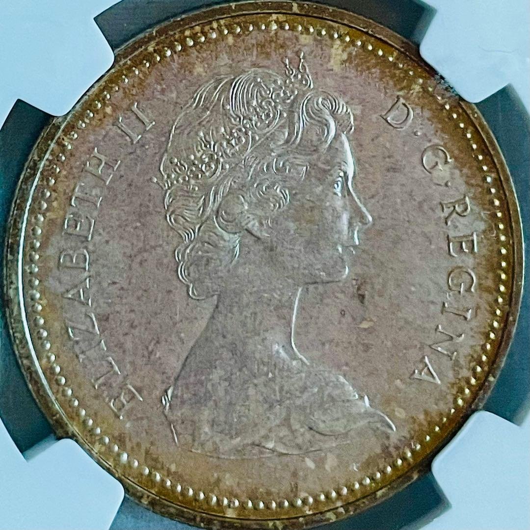 カナダ ブリティッシュコロンビア 銀貨 1971 NGC SP66★ 1ドル