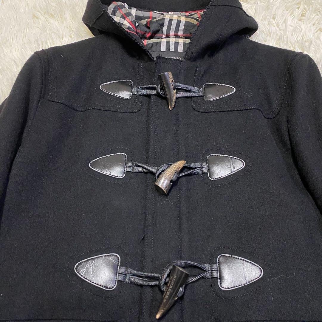 【美品✨】バーバリーブラックレベール ダッフルコート ノバチェック ホースロゴL