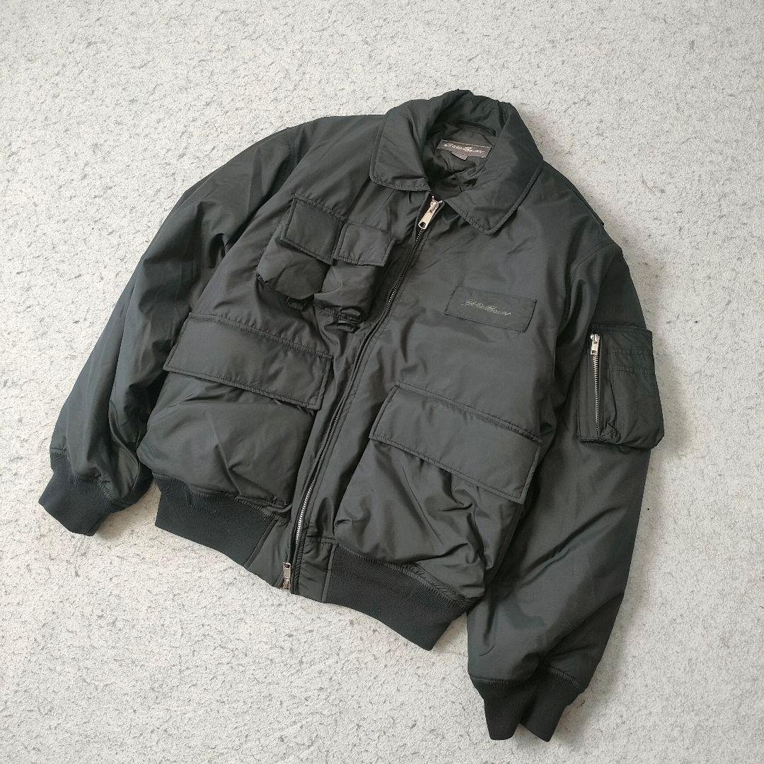 Eddie Bauer 中綿ジャケット ブラック S 短丈 ボンバー